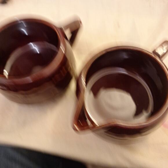 Set Of Vintage Marcrest Daisy Dot Brown Stoneware Creamers - Picture 3 of 4